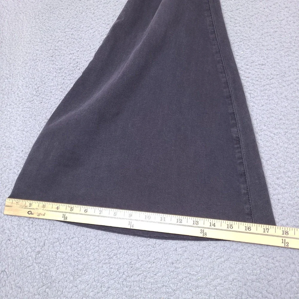 Free People Jeans Womens 26 Gray Charcoal Bell Bottoms Super Flare Denim Stretch